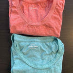 J.Crew Lot Of 2 T Shirts Womens Small Speckled Cotton Short And Long Sleeve Photo 0