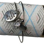 Paparazzi  Fashion Jewelry Come What May And Love It White Bangle Bracelet Photo 1