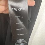 City Chic S/ 16 Black Maxi Tassel Dress High Keyhole Neck Gauze Knit Photo 5