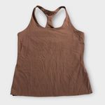 StyleRunner‎ Racerback Tank Top Women's Large Brown Built Photo 0
