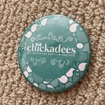 NEW Chickadees Button Pin Filigreed Teal Feminine Girly Cute Large 3” NWOT Photo 1