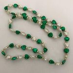 St Patrick's Day Beaded Necklace Hearts Parade Green Photo 0