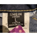 SheIn Jeans Adult Women's Large Blue Denim Boyfriend Distressed Mid Rise Casual Photo 3