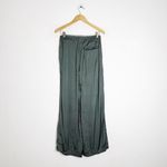 Aerie  Satin Wide-Leg High-Rise Pants Green Size Small Photo 1