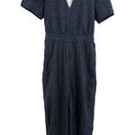 Whistles Navy Blue Eyelet Jumpsuit Size 6 New Photo 0