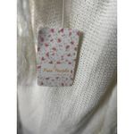 Free People NEW M Ivory Textured Fringe Knit Tank Top Sweater Boho Chic Design Photo 5