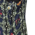 Women's Size XL Dainty Floral Tile Print Flutter Sleeve Mini Dress Agua Bendita Blue Photo 4