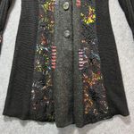 Artsy Mohair Wool Blend Jacket Boutique Coat Crochet Lace Detail Large Boho Black Size undefined Photo 11