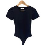 Aritzia Babaton Contour women’s Black Crewneck Short Sleeve Bodysuit Sz S Photo 1