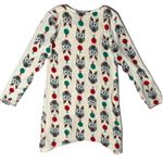 Kensie Super Soft Fleece Ivory Holiday Owl Print Nightie Pajamas with Hat Size S Photo 3