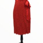 Diane Von Furstenberg  Juliana Rust Lace Wrap Dress Photo 5