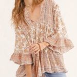 Free People  Moonlight Dance Floral Boho Tunic Top Photo 0