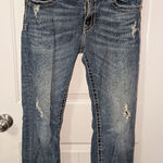 Miss Me Y2K  Embroidered Mid Rise Boyfriend Capri W28 Medium Wash Photo 0