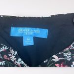 Draper James RSVP Black Floral Puff Sleeve Tiered Ruffle Midi Dress Size M Photo 1