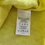 Lands' End  Womens Medium Top Sweater Short Sleeve Cable Knit Yellow Button Photo 8