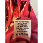 Ro's Garden Hunan Boyfriend Tiered Mini Dress Large Printed Cap Sleeve Pink NWT Photo 7