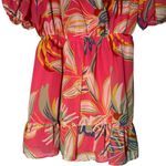 Flying Tomato Pink Tropical Floral Print Romper Size Large Photo 3