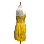 Abercrombie & Fitch  Retro Eyelet Halter Sleeveless Mini Dress Yellow size Large Photo 3