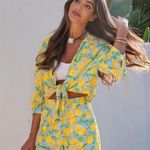 ZARA Printed Linen Blend Shorts Photo 0