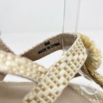 Charter Club [] Tan Cream Zooey Woven Raffia T-Strap Floral Slingback Sandals 8 Photo 11
