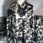 Source Unknown Elegant Black, cream, & green camouflage Long Sleeve Dress Photo 13