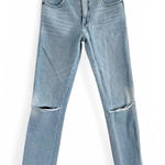 Lucky Brand  The High Rise Tomboy Distressed Side Stripe Light Wash Jeans Sz 2/26 Photo 0