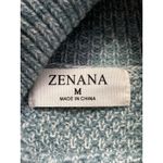 Zenana Balloon Sleeve Melange Turtleneck Sweater Womens Size Medium Warm Cozy Photo 2