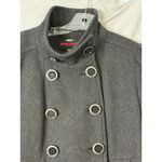 Miss Sixty Wool Blend Military Coat Gray XL Funnel Neck Bell Sleeves Mod Photo 7