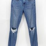 Good American good legs crop high waisted skinny deconstructed knees sz 00 Photo 0