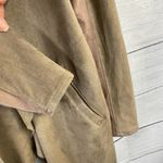 BLANK NYC size small Womens Vegan Leather Suede Cardigan Jacket Tan Beige Button Photo 5
