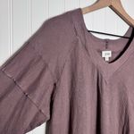 BKE  V-Neck Tunic Brown Slit Hem Long Sleeve Shirt Women’s Size XL Photo 1