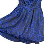 Monique Lhuillier Meet at Midnight Dress size 14 Strapless High Low Blue Black Photo 3