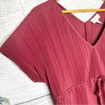 Isabel Maternity  Maroon Pleated V-Neck Blouse Top Size XS Photo 5