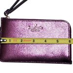 Kate Spade  Lucy Small L-Zip Wristlet Dark Raspberry Metallic Leather NWT Photo 4