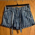 American Eagle  Striped Jean Shorts Photo 0