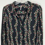 Free People Buttondown Shirt Dress Black Combo Small Photo 3