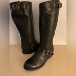 Frye women black leather Veronica tall knee high harness boots size 8.5 Photo 9