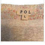 POL NWOT  Cream Floral Embroidered Top w/front+back embroidery. Size Large Photo 5