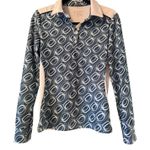 Jack Smith Women's Long Sleeve Polo Shirt Abstract Print Golfing Top Blue Photo 0