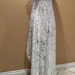 DO+BE  white and beige hi-low lace dress Photo 5