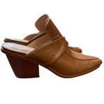 Kaanas  Tan Leather Pointed Toe Heeled Mules Size 6 Photo 1
