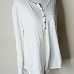 Free People We the Free White Burnout Henley Photo 2