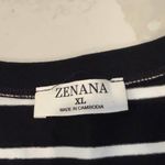 Zenana Outfitters  Black White Short Sleeve Tee T-Shirt Women’s XL Cotton/Spandex Photo 2