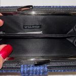 HARRIS TWEED NWTS GLEN APPIN BLUE & BLACK PLAID WALLET SILVER KISS LOCK CLOSURE Photo 5