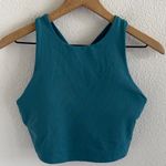 Athleta  Racerback Conscious Crop Teal Racerback Tank Top Medium Photo 0