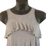 Tucker + Tate Women's Gray Ruffle Sleeveless Tank Top - Size Large EUC Photo 2
