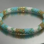 Sashka Blue / Gold / White Bracelet 8" Photo 0