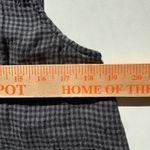 Eileen Fisher Black Gingham Mandarin Collar Sleeveless Linen Shirt XS Photo 3