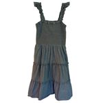 J.Crew cotton denim smocked ruffle sleeve dress size xs Blue Photo 1
