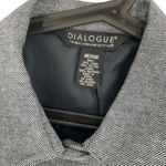 Dialogue  Medium Gray Button-Front Jacket blazer Pockets linen blend Herringbone Photo 6